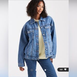 ASOS DESIGN oversize 90s denim jacket in midwash blue • Size M